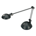 Twin-Arm LED Task Lamp w/USB Port, 11 7/8"w x 5 1/8"d x 18 1/2"h, Black