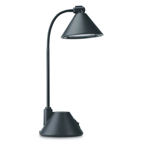 LED Task Lamp, 5 3/8"w x 9 7/8"d x 17"h, Black