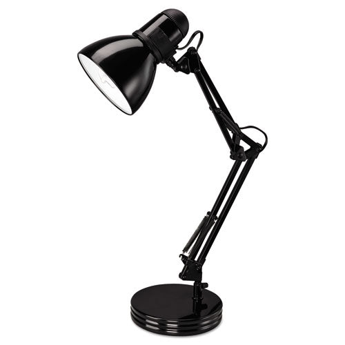 Architect Desk Lamp w/Adjustable Arm, 6 3/4"w x 11 1/2"d x 22"h, Black