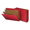 Six-Section Colored Pressboard End Tab Classification Folders, Letter (box of 10)