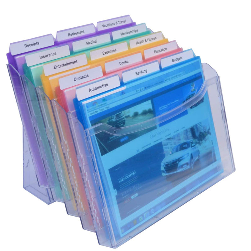 StationMate™ 5-Compartment Inclined StepUp File Desktop Organizer Includes 18, 3rd-Cut PocketFile™ Project Files