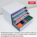 Ultimate Office MultiDrawer Monitor Stand & Office Supply Storage Box with 4 Drawers