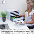 Ultimate Office MultiDrawer Monitor Stand & Office Supply Storage Box with 4 Drawers
