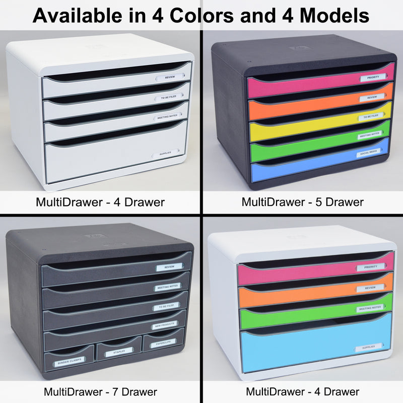Ultimate Office MultiDrawer Monitor Stand & Office Supply Storage Box with 4 Drawers