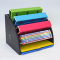 Ultimate Office 5 Compartment Desktop Corner Organizer with Colored Dividers