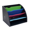 Ultimate Office 5 Compartment Desktop Corner Organizer with Colored Dividers