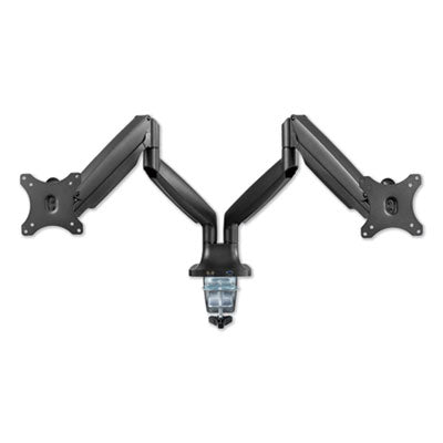 Heavy-Duty Articulating DuarlMonitor Arm w/ USB, Monitors up to 32"
