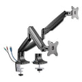 Heavy-Duty Articulating DuarlMonitor Arm w/ USB, Monitors up to 32"