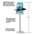 6-Pocket Revolving Literature Display PLUS+ Label Holder (pack of 8), Clear