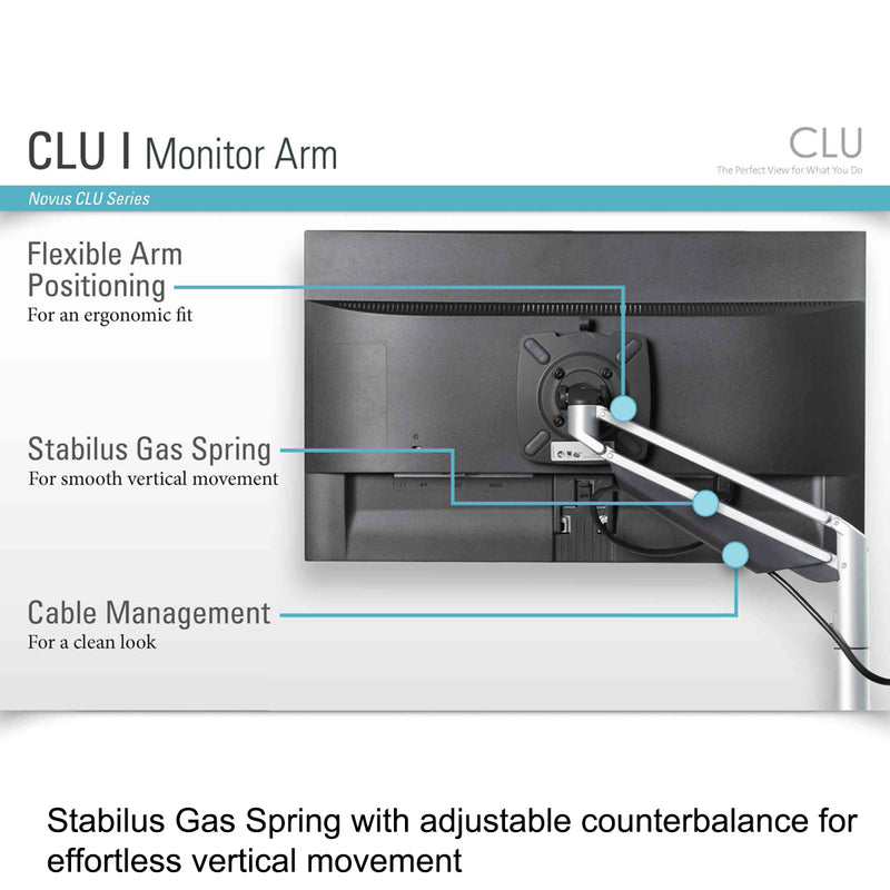 CLU Single Screen Deluxe Monitor Arm