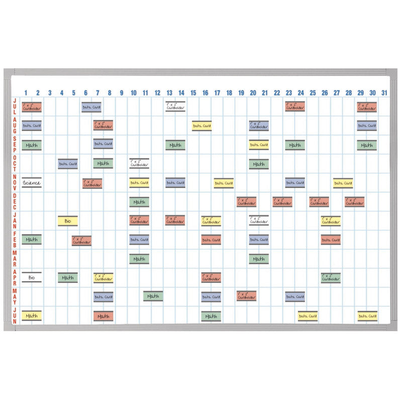 72"w x 48"h Full-Year Magnetic Cardholder Board Kit
