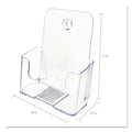 DocuHolder Acrylic Display for Countertop or Wall-Mount, Booklet Size.  6 1/2"w x 3 3/4"d x 7 3/4"h.