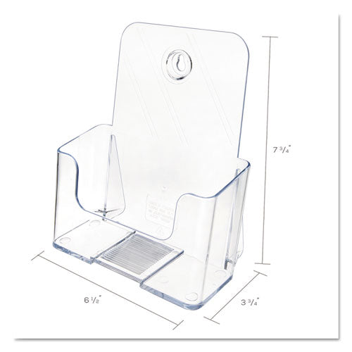 DocuHolder Acrylic Display for Countertop or Wall-Mount, Booklet Size.  6 1/2"w x 3 3/4"d x 7 3/4"h.