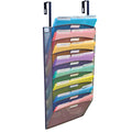 Ultimate Office Mesh Wall File Organizer, 8 Tier Cubicle File Folder Holder Over the Panel Partition Display Rack, Includes 18, 3rd-Cut PocketFiles™, Black