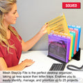 Ultimate Office 5-Compartment Mesh StepUp File Inclined Desktop Organizer Includes Your Choice of 5th or 3rd-Cut PocketFile™ Project Files