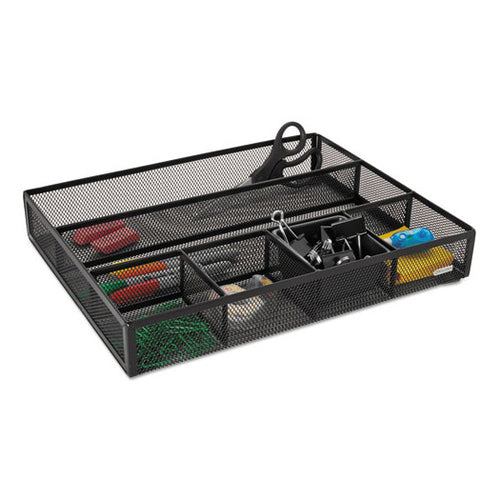 Wire Mesh Drawer Organizer, 15 1/2" x 11 7/8" x 2 1/2", Black