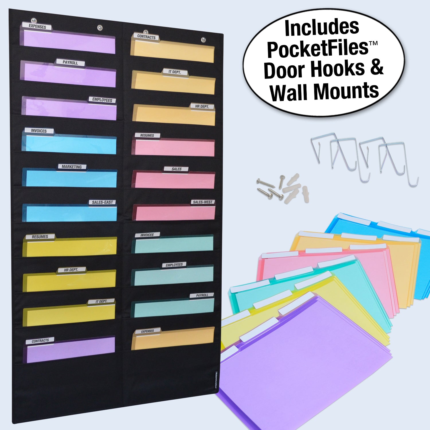 WalMaster Heavy Duty, 20-Pocket Wall Chart Filing System | Ultimate Office
