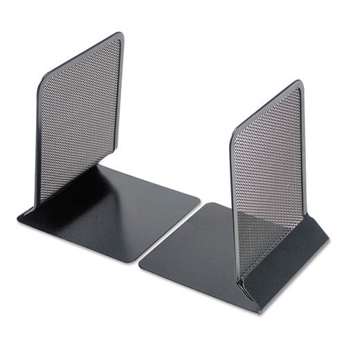 Wire Mesh Bookends, 5 3/8" X 6 3/4", Black