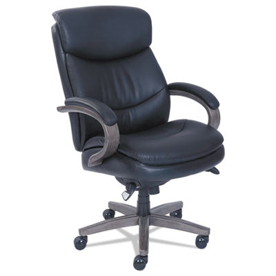 High-Back Executive Chair w/Padded Armrests and ComfortCore Plus Memory Foam.  Supports up to 300 lbs.
