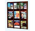 9 Magazine/18 Brochure Acrylic & Oak Wall Display