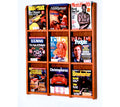 9 Pocket Acrylic & Oak Wall Display