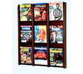 9 Pocket Acrylic & Oak Wall Display