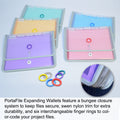 Ultimate Office PortaFile™ Expanding File Wallet Document Organizer, Letter Size. Complete Portable File Management System Includes 25 Removable, 5th-Cut PocketFile™ File Folders and 6 Color File Rings for Fast File Identification, Frost