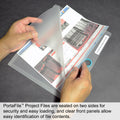 Ultimate Office PortaFile™ Frost Document Folder Project Pockets, Letter Size. Heavy-Duty Files with Color-Coded Rings and Adhesive Labels (set of 5)