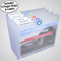 Ultimate Office PortaFile™ Frost Document Folder Project Pockets, Letter Size. Heavy-Duty Files with Color-Coded Rings and Adhesive Labels (set of 5)