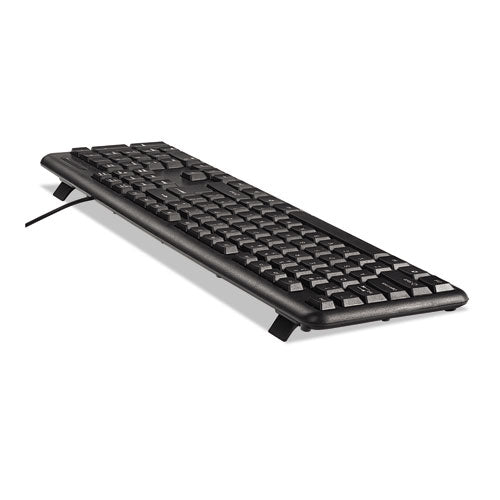 Slimline Corded Keyboard & Mouse Combination, USB 2.0, Black