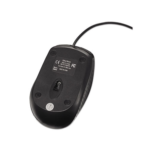 Slimline Corded Keyboard & Mouse Combination, USB 2.0, Black