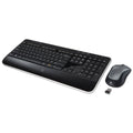 Wireless Incurve Keys Keyboard & Mouse Combination w/palm rest, 2.4 GHZ Frequency, 30 ft. Range, Black