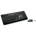 Wireless Incurve Keys Keyboard & Mouse Combination w/palm rest, 2.4 GHZ Frequency, 30 ft. Range, Black