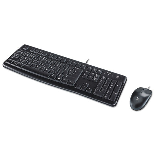 Wired Low-Profile Keyboard & HD Optical Mouse Combination, USB 2.0, Black
