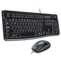 Wired Low-Profile Keyboard & HD Optical Mouse Combination, USB 2.0, Black