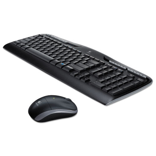 Wireless Low-Profile Keyboard & Mouse Combination, 2.4 GHZ Frequency, 30 ft. Range, Black