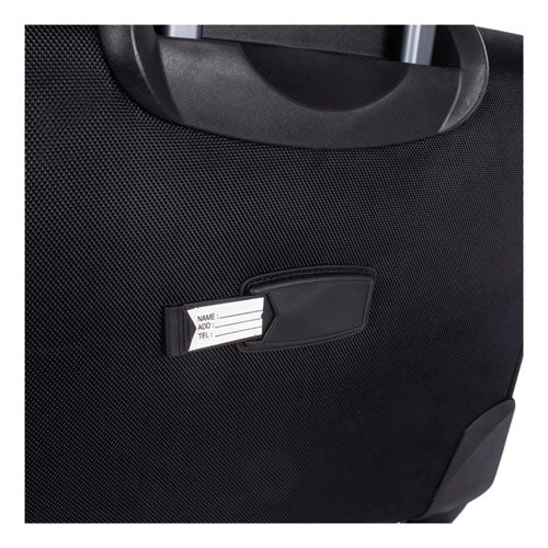 Rolling Polyester Slim Business Case w/Padded Computer Compartment holds Laptops up to 15 1/2", 17 1/2" x 17" x 9 1/2", Charcoal