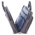 ExecutiveNylon/Synthetic Leather Briefcase w/Padded Computer Compartment.  Holds Laptops up to 17 1/4", 16 1/2" x 12 1/2" x 6" , Charcoal