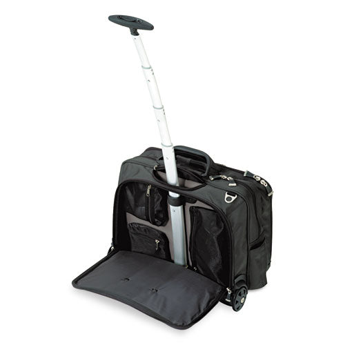Contour Rolling Ballistic Nylon Laptop Case w/SnugFit Laptop Compartment.  Holds Laptops up to 17", 19" x 17" x 9 1/2", Black