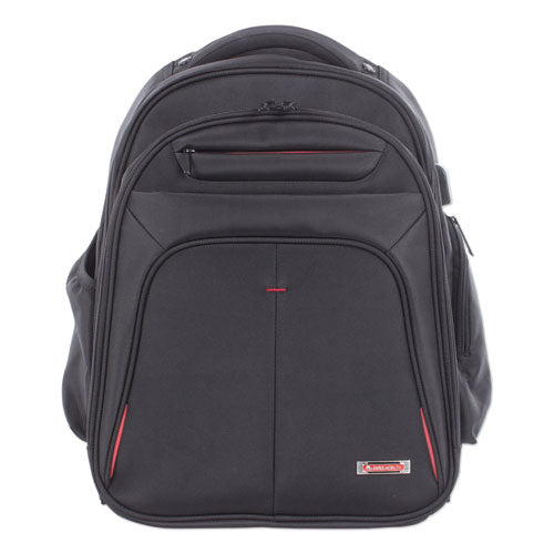 Purpose 2-Section Business Backpack holds Laptops up to 15 1/2", 17" x 19" x 8 1/2", Black