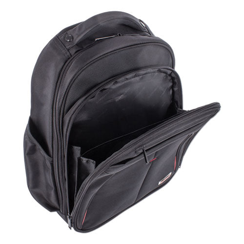 Purpose 2-Section Business Backpack holds Laptops up to 15 1/2", 17" x 19" x 8 1/2", Black