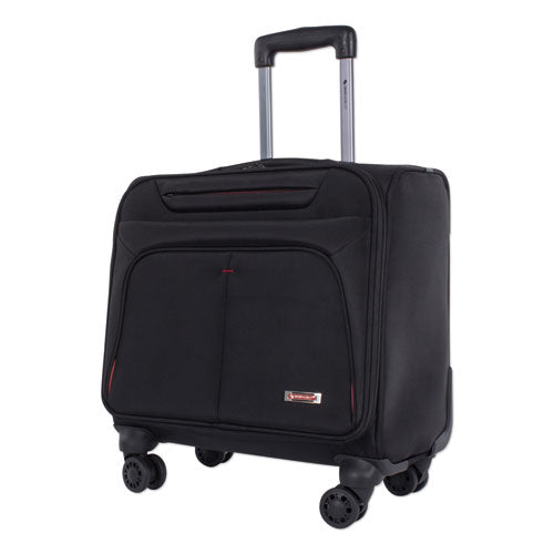 Purpose Rolling Spinner Business Case, 17 1/2 x 17" x 9 1/2", Black