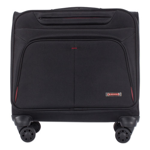 Purpose Rolling Spinner Business Case, 17 1/2 x 17" x 9 1/2", Black