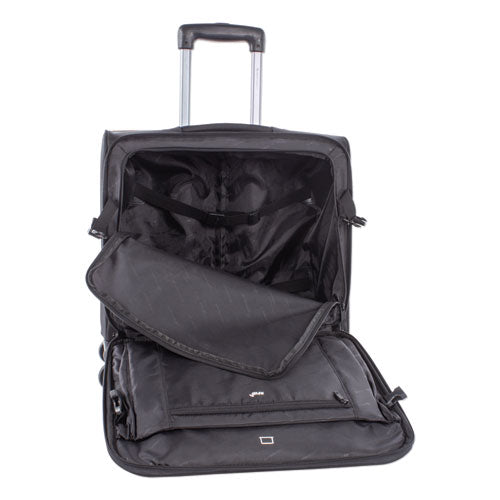 Purpose Rolling Spinner Business Case, 17 1/2 x 17" x 9 1/2", Black