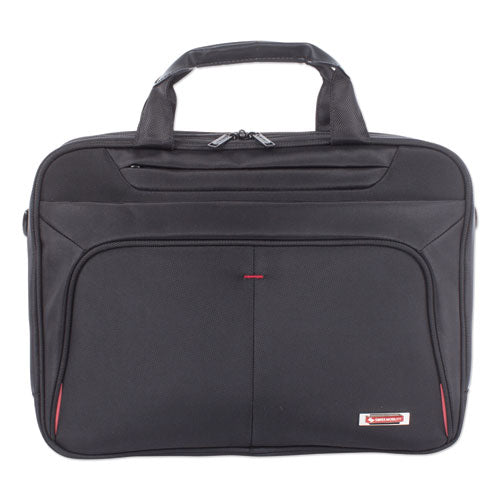 Purpose Executive Briefcase holds Laptops up to 15 1/2", 17" x 12" x 6", Black