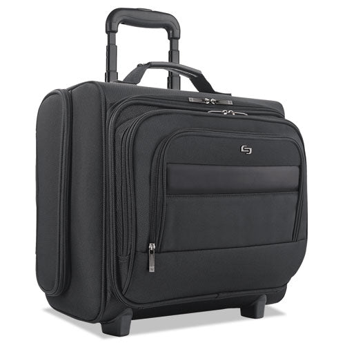 Classic Rolling Overnighter Case holds Laptops up to 15 1/2", 17 1/4" x 15 5/8" x 10", Black