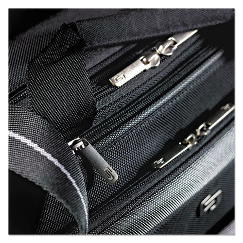 Pro Checkfast Briefcast holds Laptops up to 17 1/4", 17" x 13" x 7 1/2" x 13 3/4", Black