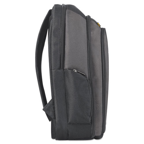 Pro Checkast Backpack holds Laptops up to 16", 13 3/4" x 17 3/4" x 6 1/2", Black