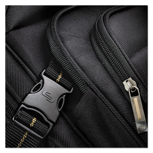 Pro Backpack holds Laptops up to 17 1/4", 18" x 12 1/2" x 9", Black