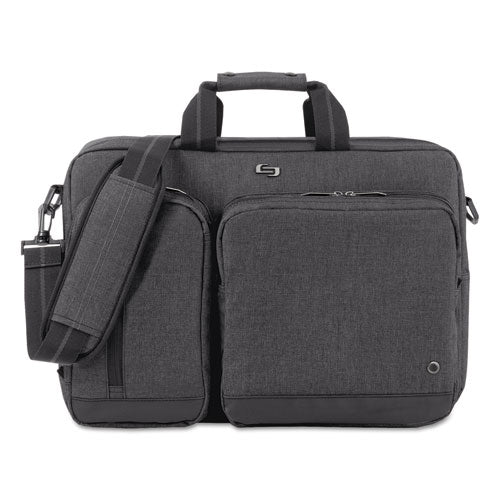 Urban Hybrid Briefcase holds Laptops up to 15 1/2", 17" x 12" x 7", Charcoal